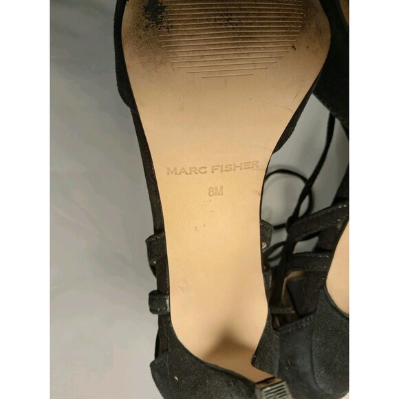 Marc Fisher Size 8M Truthe Lace Up 3" Heels Suede Pointed Toe Pumps PLS READ - Picture 9 of 11